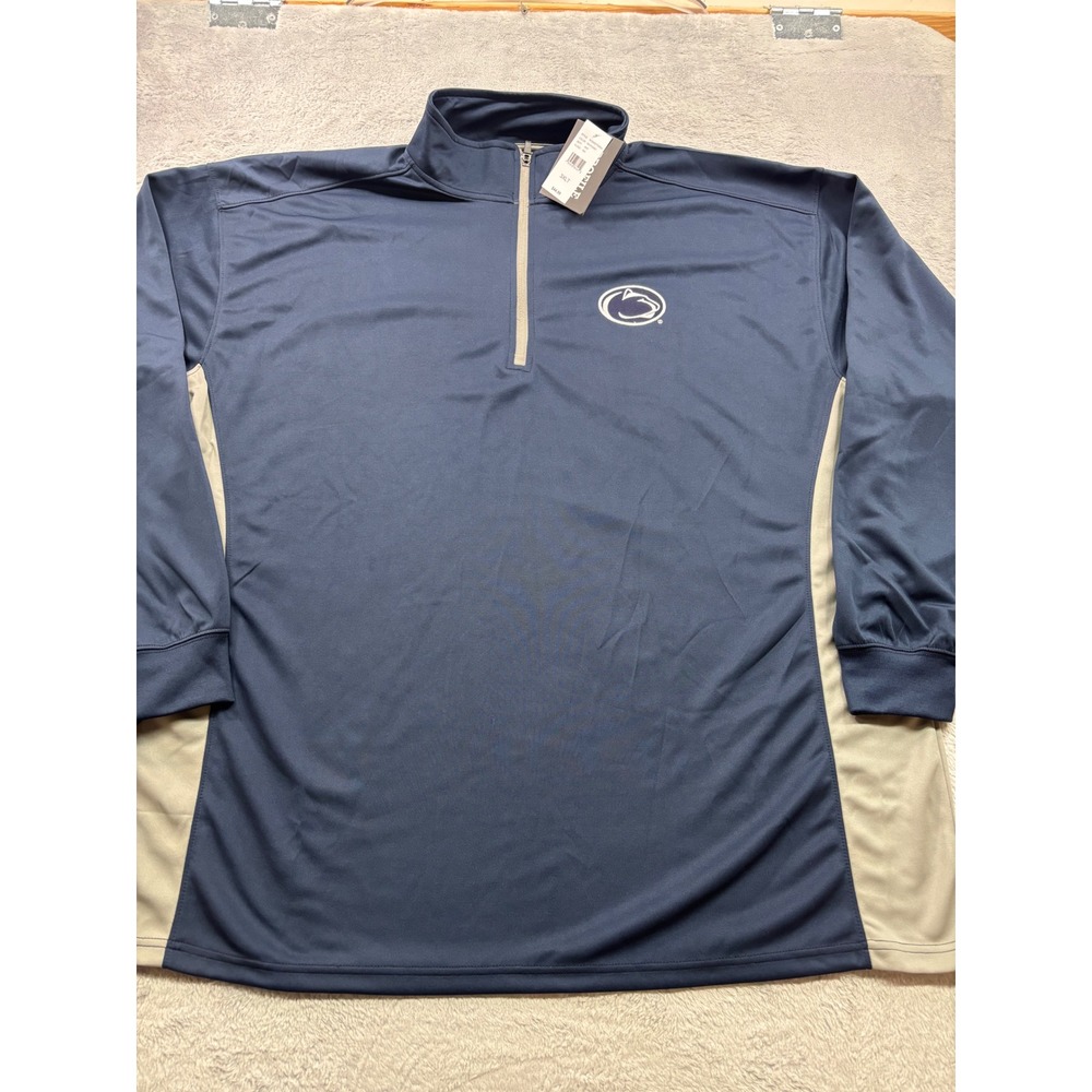 Profile Penn‎ State Nittany Lions 1/4 Zip Pullover Navy Grey Men's Size 3XLT